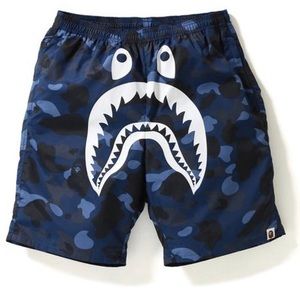 Bape camo shark beach shorts